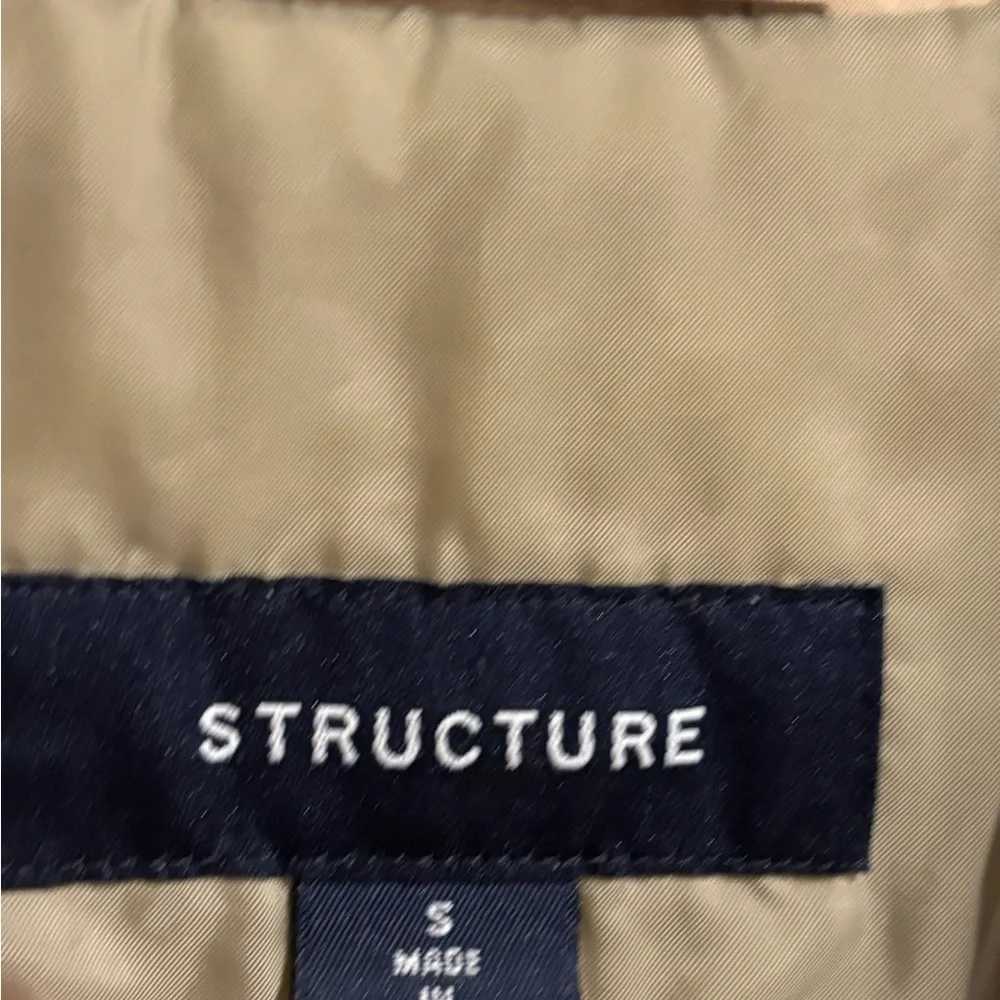 Vintage Structure Tan Harrington Bomber Jacket -‎ Small